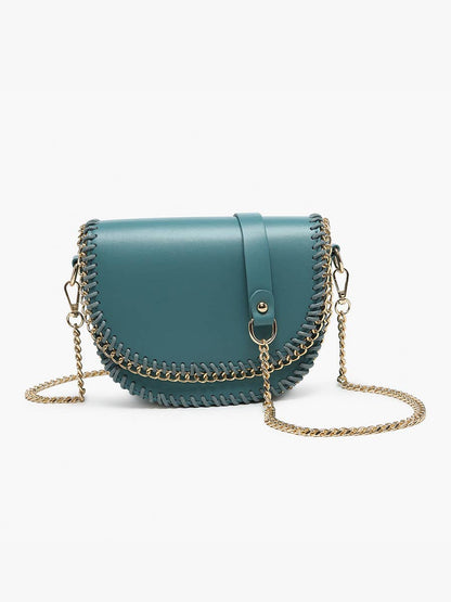 Istanbul Gold Chain Trim Crossbody | JN2561 : Greige