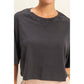 Short Sleeve Mineral Washed Cropped Tee: DARK TAUPE / S-M-L(2-2-2)