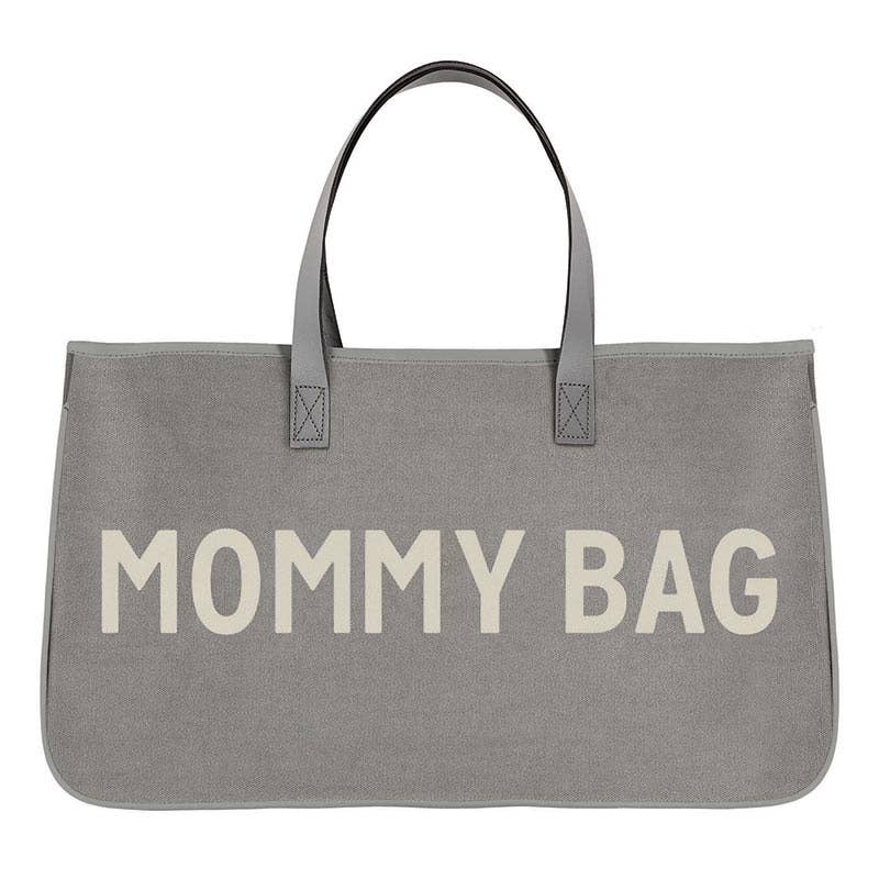 Grey Canvas Tote - Mommy Bag