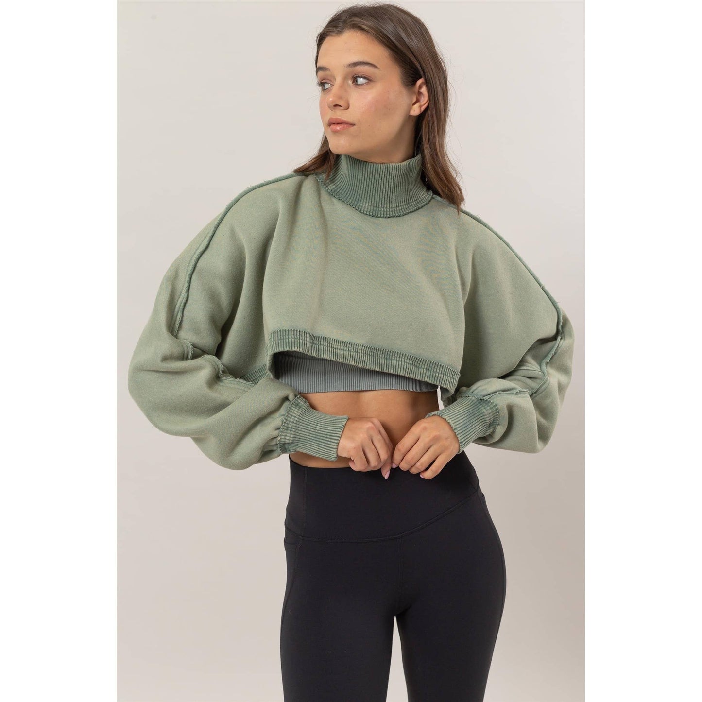 Cropped Turtleneck Sweater