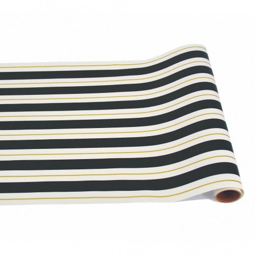 Hester & Cook - Kitchen Papers - Black & Gold Awning Stripe Runner