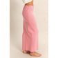 Mid-Rise Mineral Washed Casual Maxi Skirt: DARK TAUPE / S-M-L(2-2-2)
