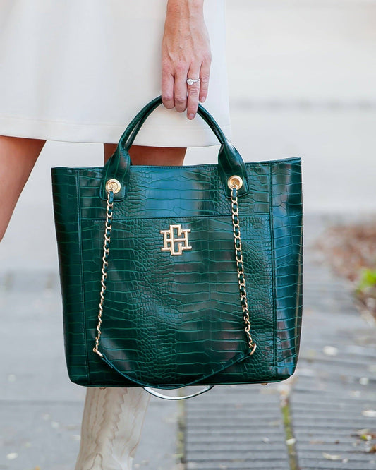Kinzley Tote Hunter Green EC: Default