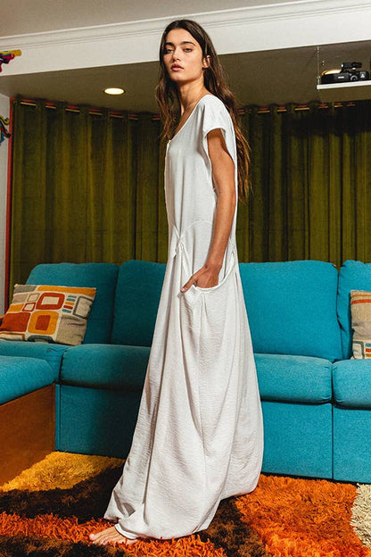 Scoop Neck Wide Leg Solid Jumpsuit: LIME GREEN / S-M-L (2-2-2)