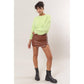 Wool Blend Cropped Sweater: LIGHT GREEN / S-M-L(2-2-2)
