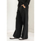 High Waist Drawstring Wide Leg Pants: DUSTY PINK / S-M-L(2-2-2)