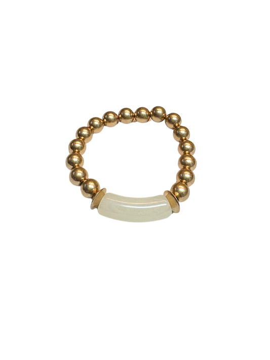 Gold And White Bracelet