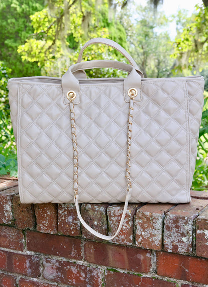 Melissa Tote Bag NUDE QUILTED DQ: Default