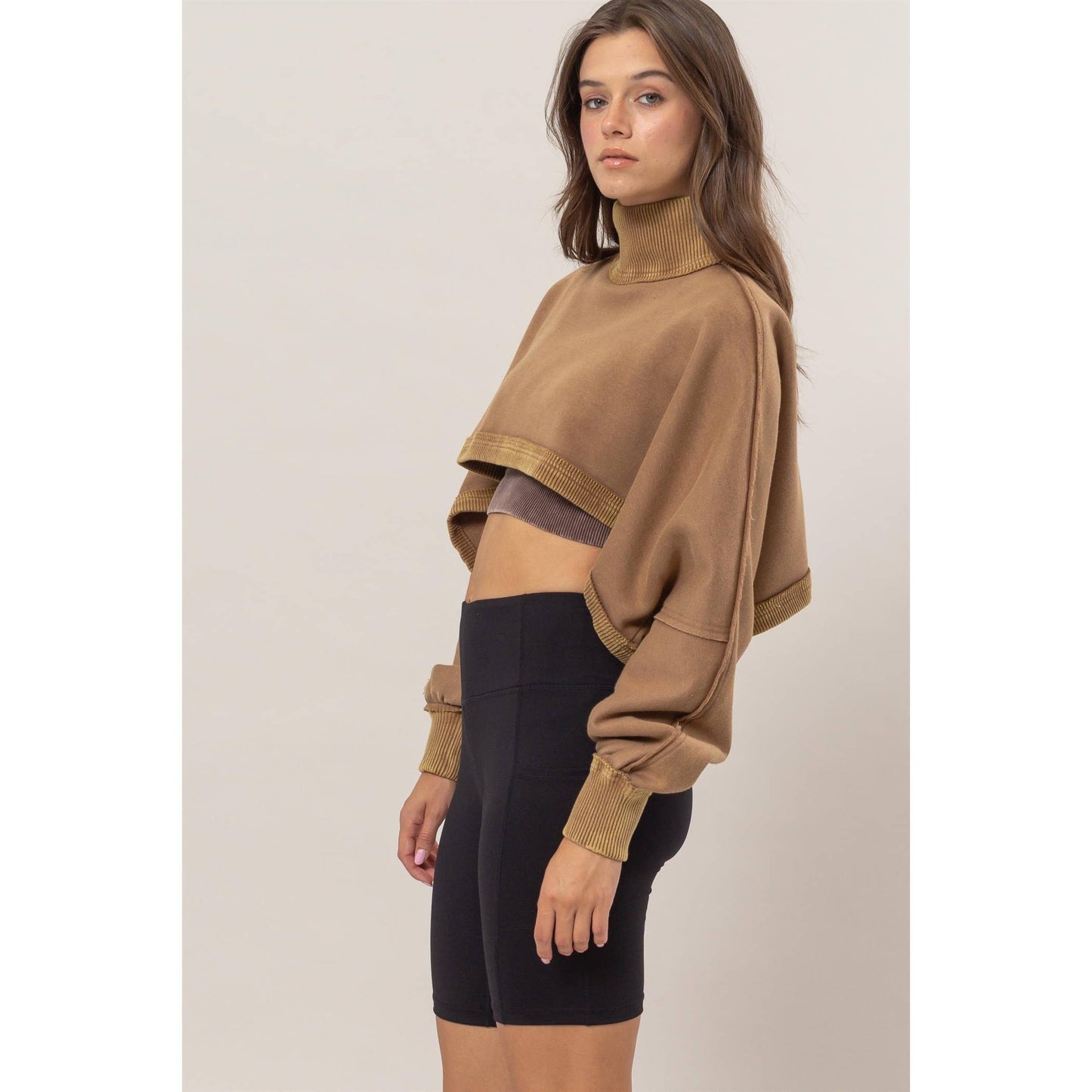 Cropped Turtleneck Sweater