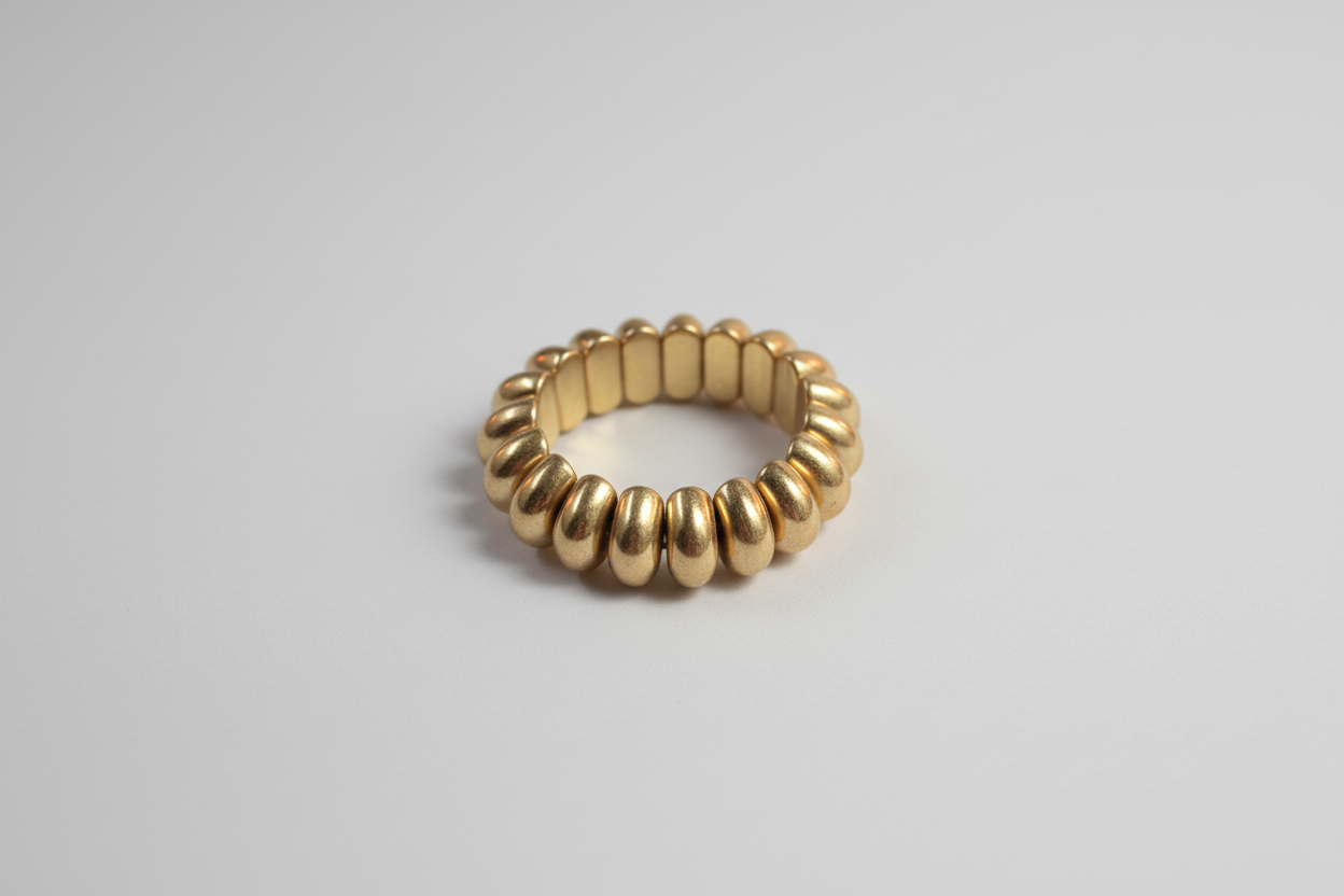 Ribbed Gold Bracelet