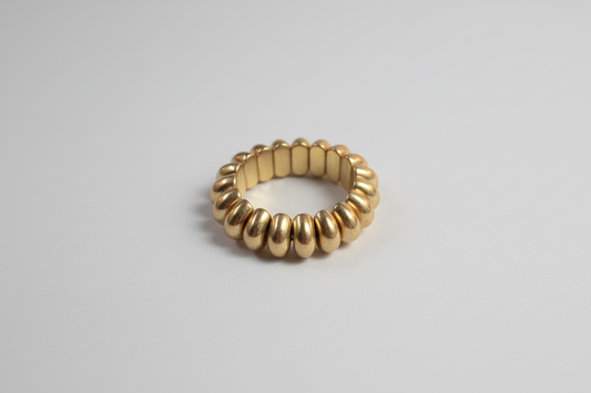 Ribbed Gold Bracelet