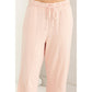 High Waist Drawstring Wide Leg Pants: DUSTY PINK / S-M-L(2-2-2)