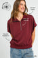 Sally Quarter Zip Short Sleeve Top