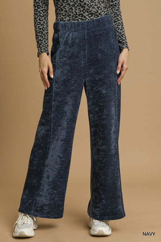Velour Wide Leg Pant