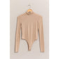 Long Sleeve Turtleneck Bodysuit: CREAM / S-M-L(1-1-1)