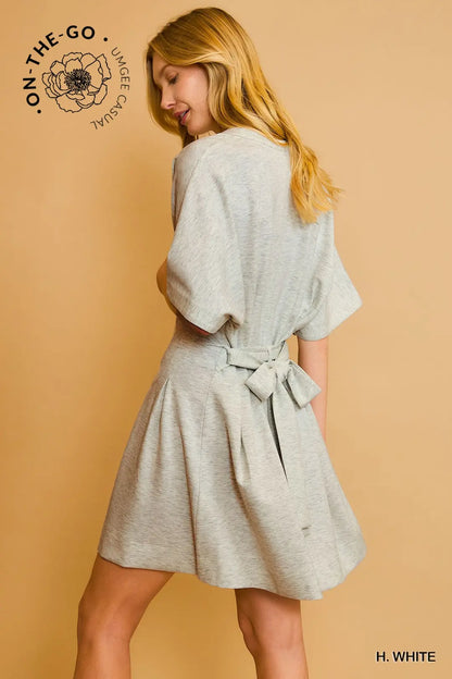 Heather Grey Pleated Dress