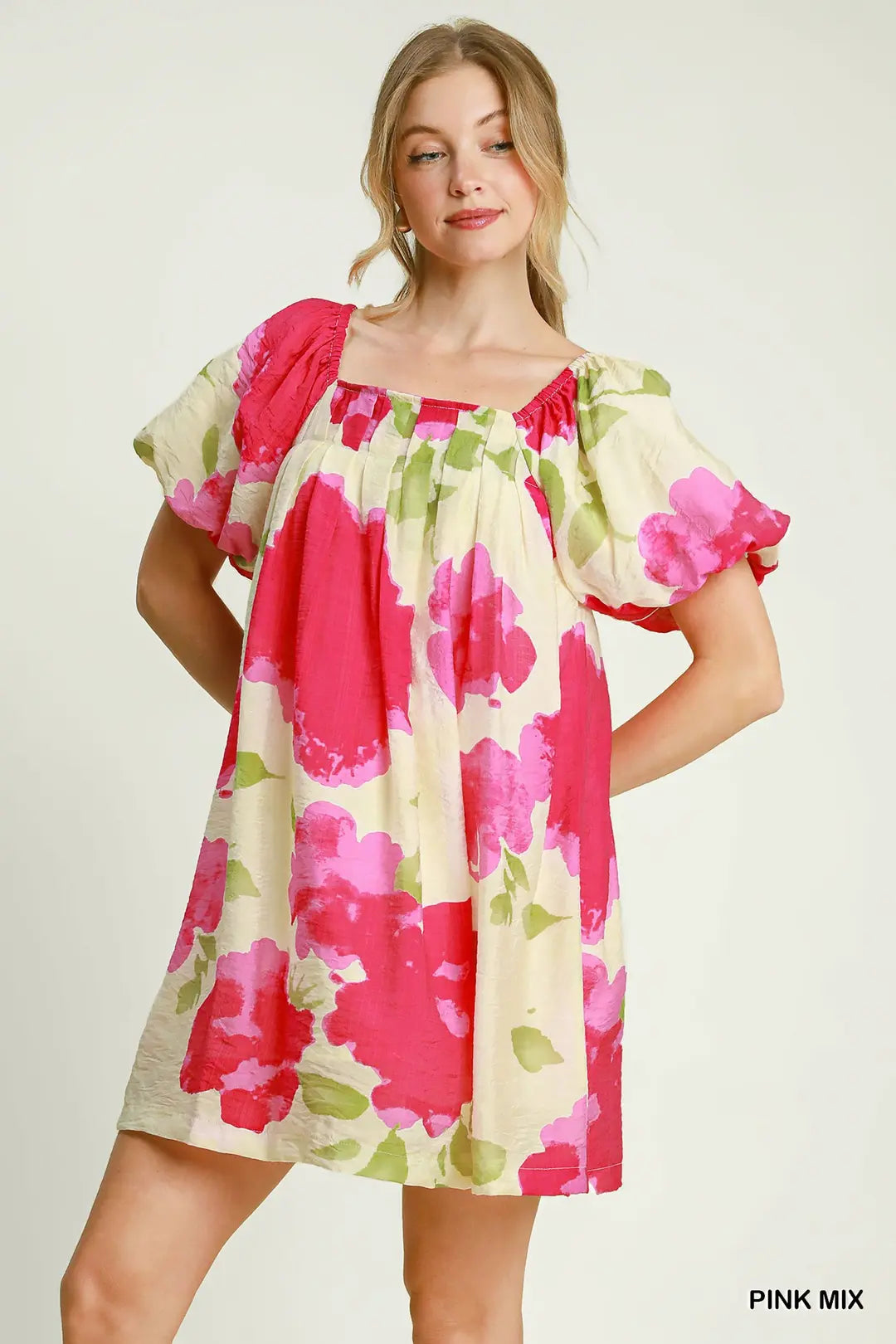 Watercolor Floral Mini Dress