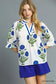 Heather Blue Floral Top