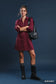 Margie Luxeknit Zip Up Mini Dress with Drawstring Waist