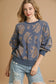 Paisley Print Crew Neck Top