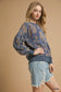 Paisley Print Crew Neck Top