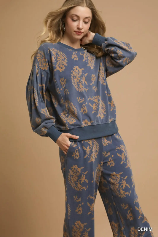 Paisley Print Pant