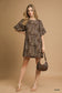 Olive Leopard Swing Dress