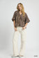 Hattie Leopard Print Scallop Top
