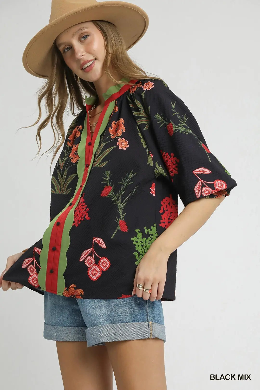 Odessa Mixed Floral Blouse