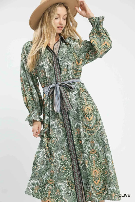 Hattie Olive Midi Dress