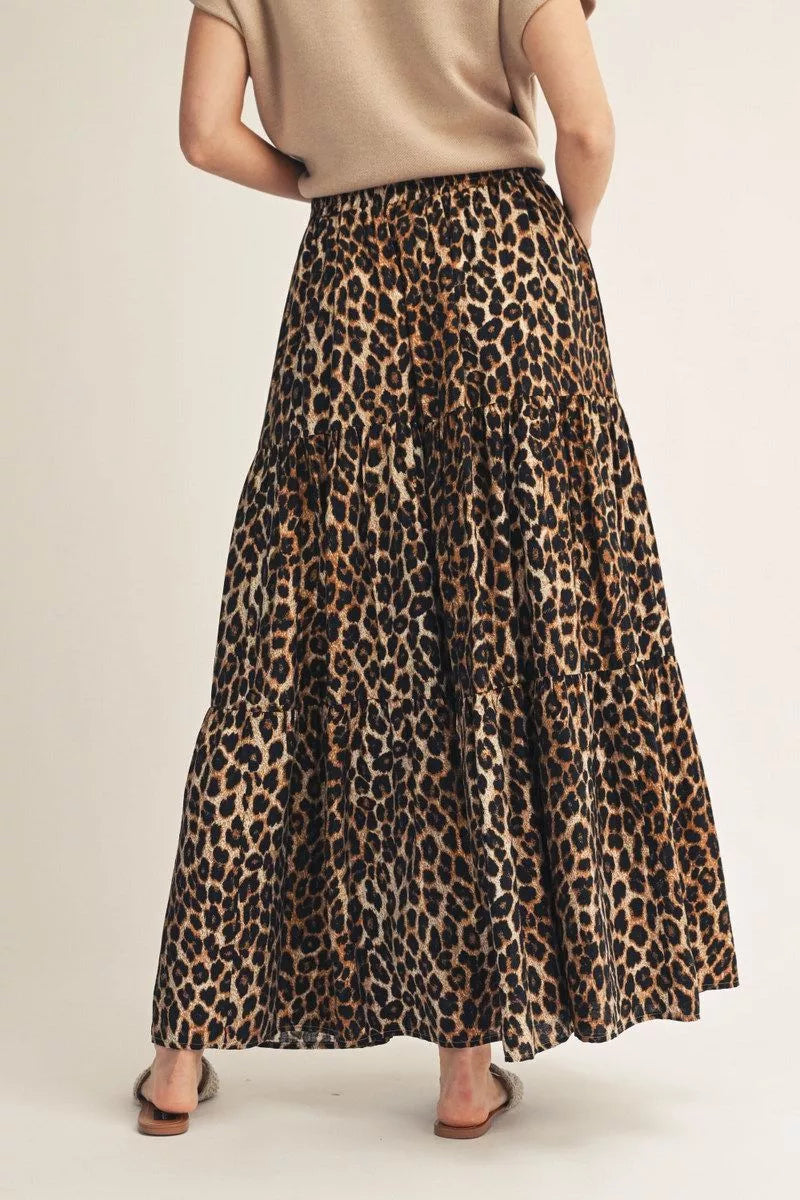 Animal Print Maxi Skirt