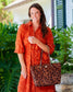 Quentin Quilted Tote Spotted Saddle: Default