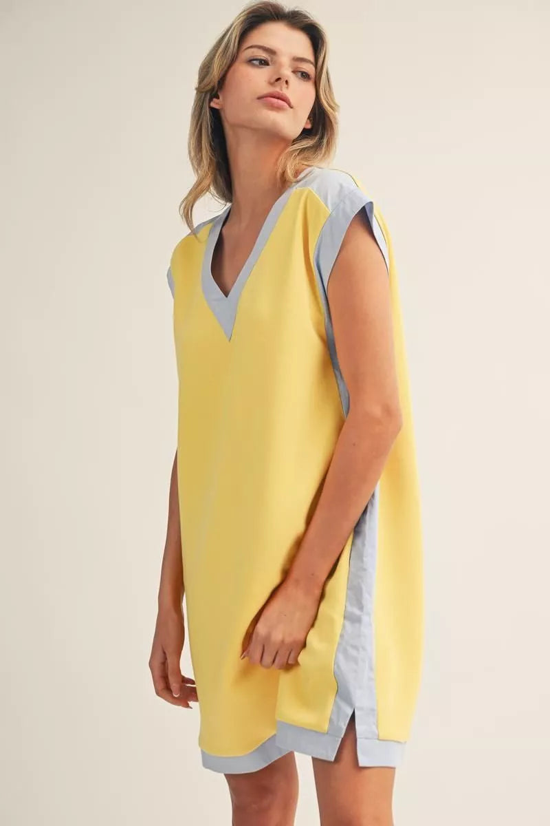 Yellow & Blue Sherry Dress