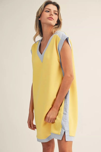 Yellow & Blue Sherry Dress