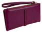 Ellen Tracy Smooth Vachetta Fleur De Li  Wristlet: 233-TOFFEE