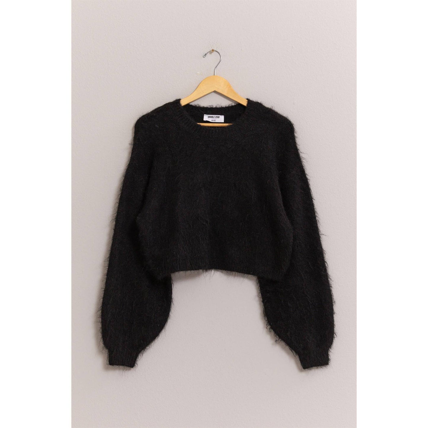 Wool Blend Cropped Sweater: LIGHT GREEN / S-M-L(2-2-2)