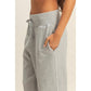 High-Waist Jogger Pants: DUSTY PINK