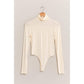 Long Sleeve Turtleneck Bodysuit: CREAM / S-M-L(1-1-1)