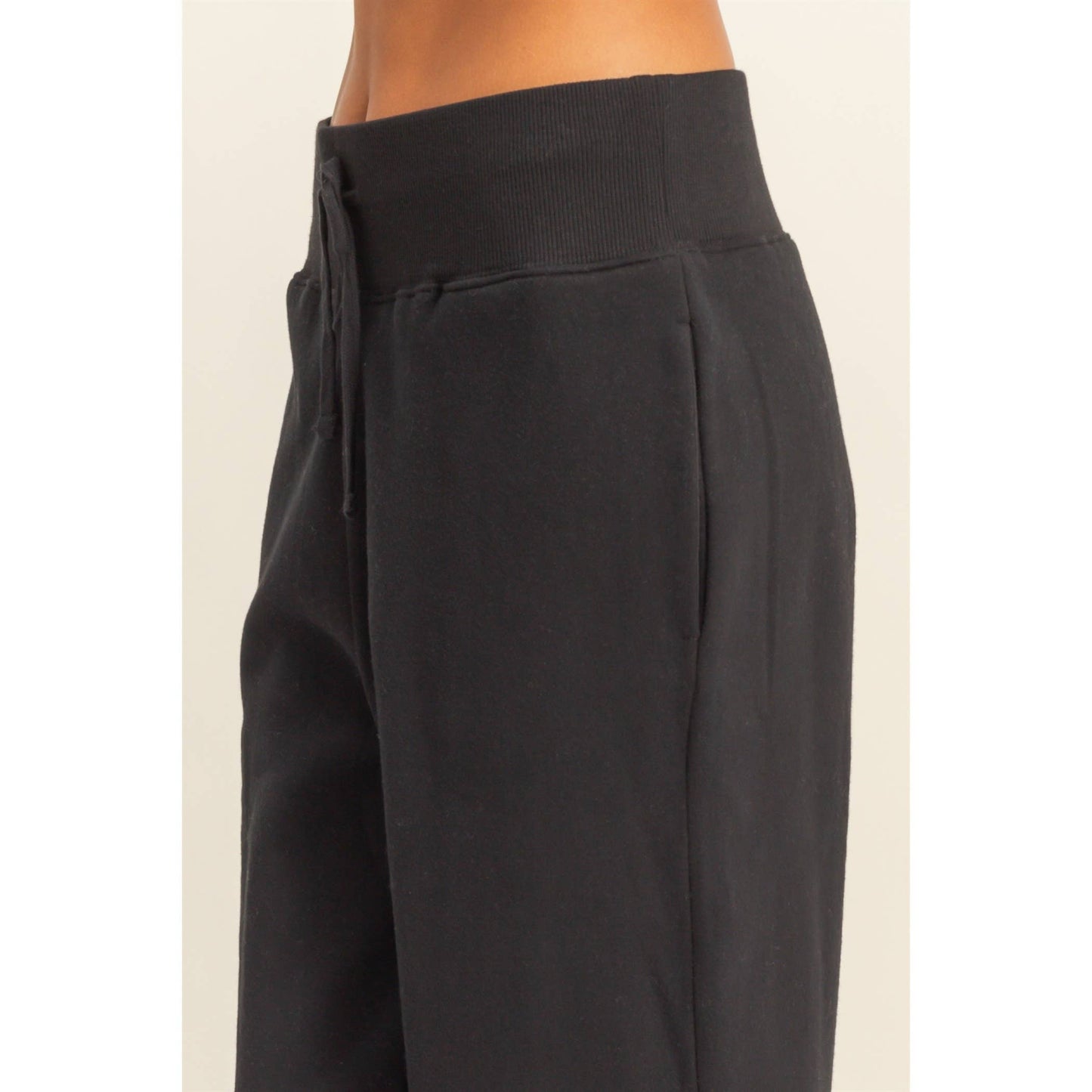 High-Waist Jogger Pants: DUSTY PINK