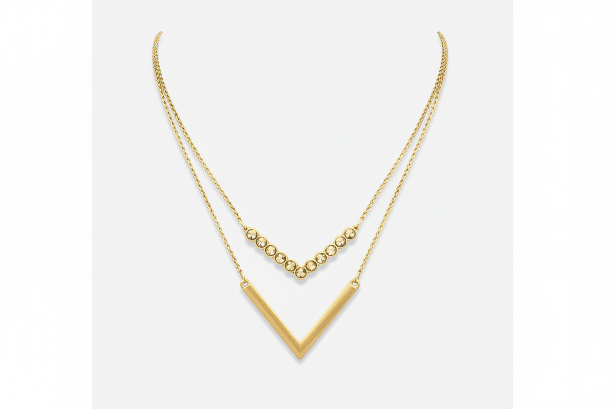 V Shape Layering Necklace