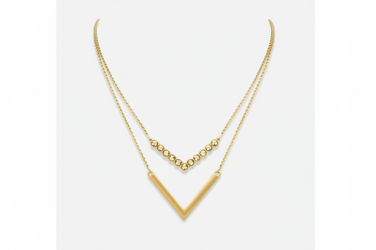 V Shape Layering Necklace