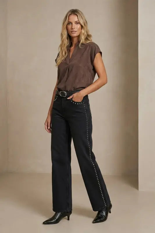 Soft Matte Drop Shoulder Blouse