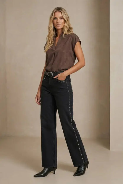 Soft Matte Drop Shoulder Blouse