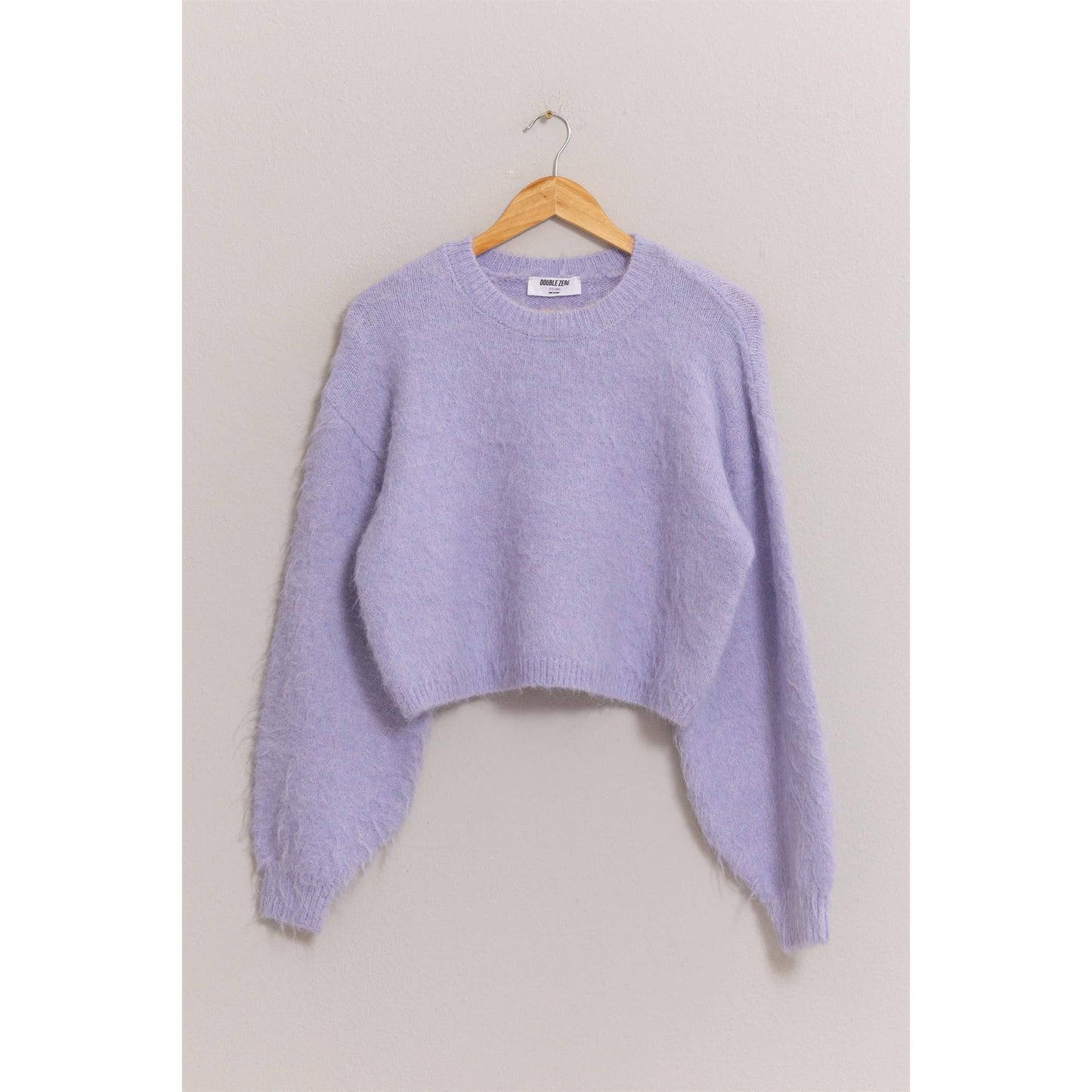Wool Blend Cropped Sweater: LIGHT GREEN / S-M-L(2-2-2)