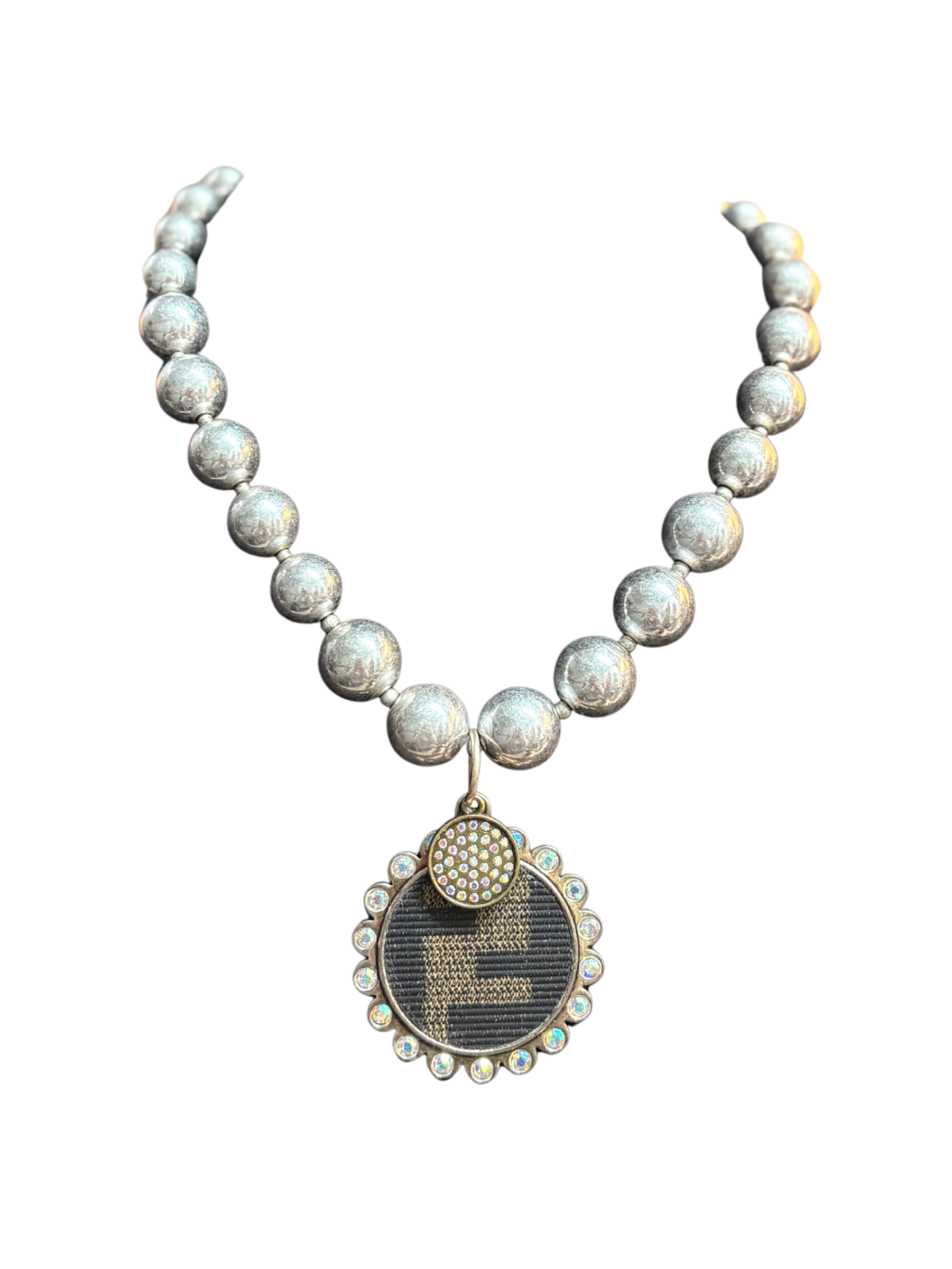 Bubble Jeweled Fabric Necklace