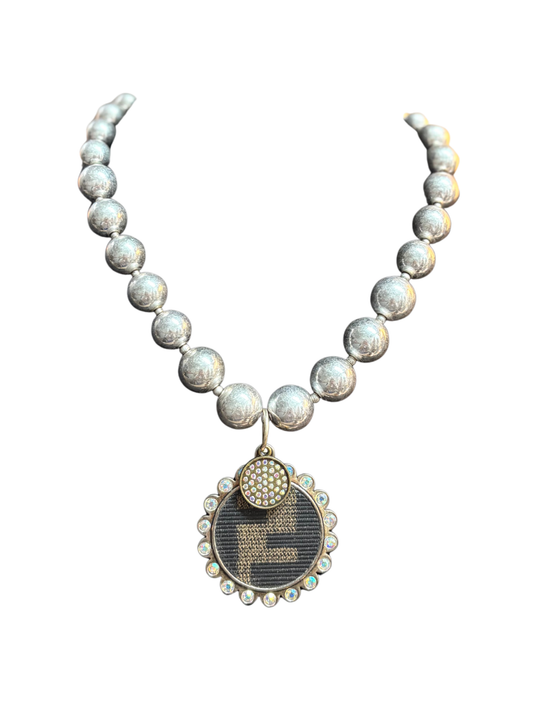 Bubble Jeweled Fabric Necklace