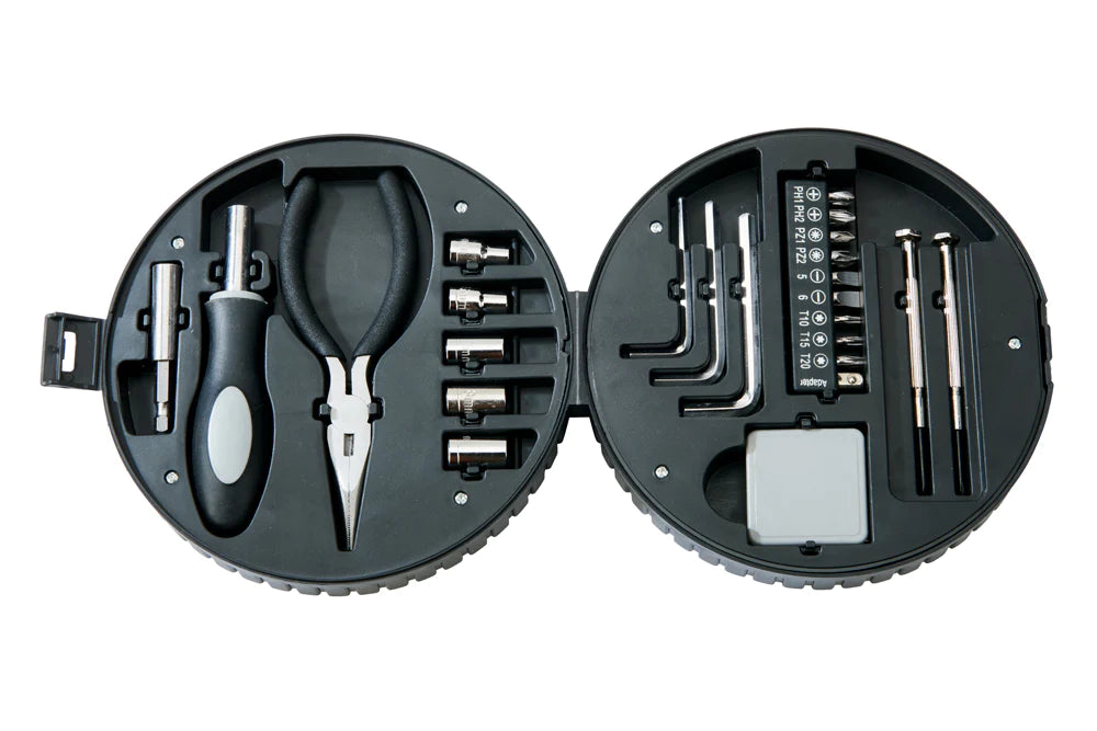 Creative Gifts International Inc. - 24 Pc Tool Set In Tire  2.25 X 6.25