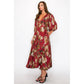 Satin Floral Maxi Dress