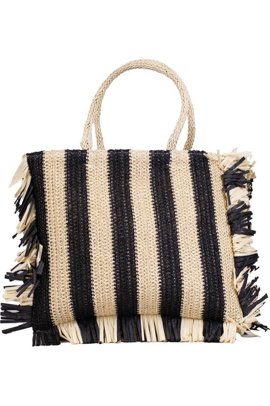 Excursion Tote   Natural/Black   19x15x2