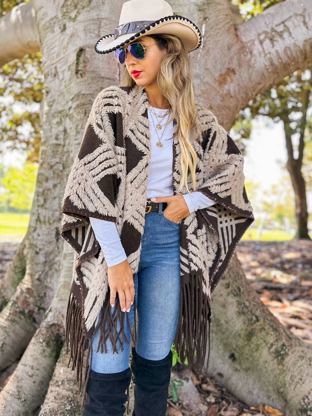 Pearl Fringe Cape